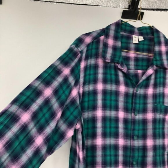 BP Green  and pink plaid button down flannel shirt - Picture 12 of 13